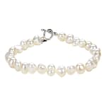 Pearlz Ocean Natural Healing Gemstone Round 8mm Crystal Bead 8 Inch Long Handmade Bracelet 925 Sterling Silver for Women Girls