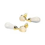 Pearlz Ocean Natural Healing Gemstone Drop Bead Handmade 925 Sterling Silver Crystal Earrings for Women and Girls