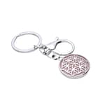 Pearlz Ocean Rose Quartz Keychain | Flower of Life | Healing Crystal | Love & Compassion | Gift