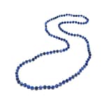 Pearlz Ocean 36 Inch Blue Agate Round Bead Necklace – Handmade Healing Crystal Jewelry for Unisex Gift