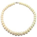 Pearlz Ocean White Freshwater Cultured Pearl Necklace Jewelry for Women