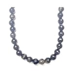 Pearlz Ocean Women's 12mm Round Black Agate Beads Beaded Strand Necklace