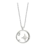 Pearlz Ocean Cubic Zirconia Gemstone Women's Pendant Choker Necklace