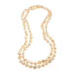 Pearlz Ocean Orange Freshwater Cultured Pearl 45 Inches Knotted Endless Fashion Necklace Jewelry for Women