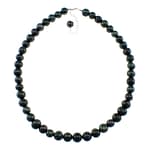 Pearlz Ocean 19" Dark Green Cultured Pearl Necklace | Sterling Silver Clasp | Women's Fashion