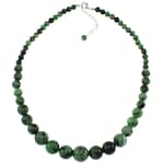 Pearlz Ocean Ruby Zoisite Journey Necklace with Sterling Silver Clasp