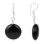 Pearlz Ocean Black Agate Gemstone Beads Trendy Dangling Fashion Earrings Jewelry for Women