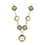 Pearlz Ocean Gold-plated Sterling Silver Lemon Quartz and Smoky Quartz Necklace Jewelry for Women