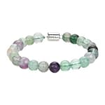 Pearlz Ocean Natural Healing Gemstone Round 8mm Crystal Bead 8 Inch Long Handmade Bracelet 925 Sterling Silver for Women Girls