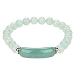 Pearlz Ocean Natural Healing Gemstone Round 8mm Crystal Bead 8 Inch Long Handmade Bracelet 925 Sterling Silver for Women Girls