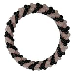 Pearlz Ocean Ladies Black Agate & Rose Quartz Bracelet 7.5-8” Stretch-Fit Beaded Design Natural Stones Waterproof Durable Gift