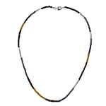 Pearlz Ocean Multicolour Natural Stone Necklace for Women – 18" Lightweight Rondelle Beads Jewelry in 925 Sterling Silver, Fresh & Allergy-Safe Design