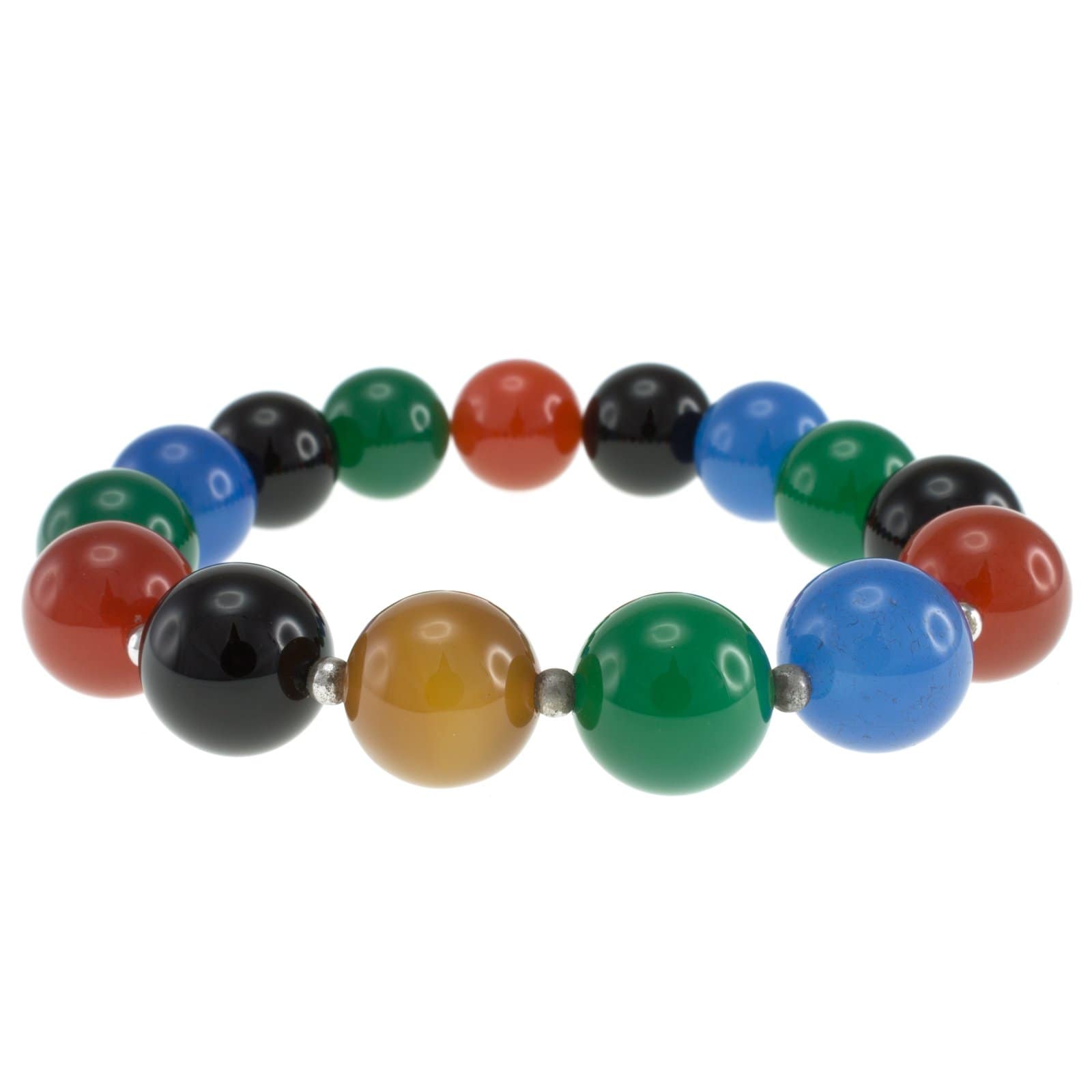 Pearlz Ocean Multi-colored Agate Stretch Bracelet