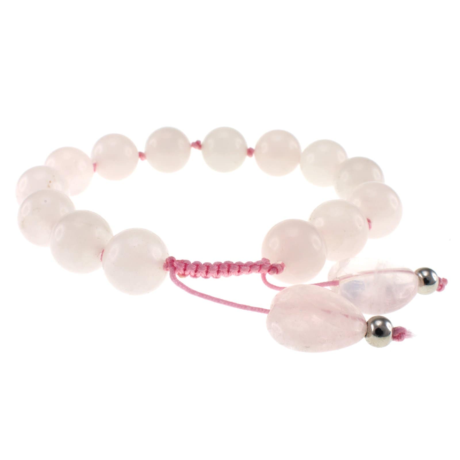 Pearlz Ocean Rose Quartz Knotted Bracelet