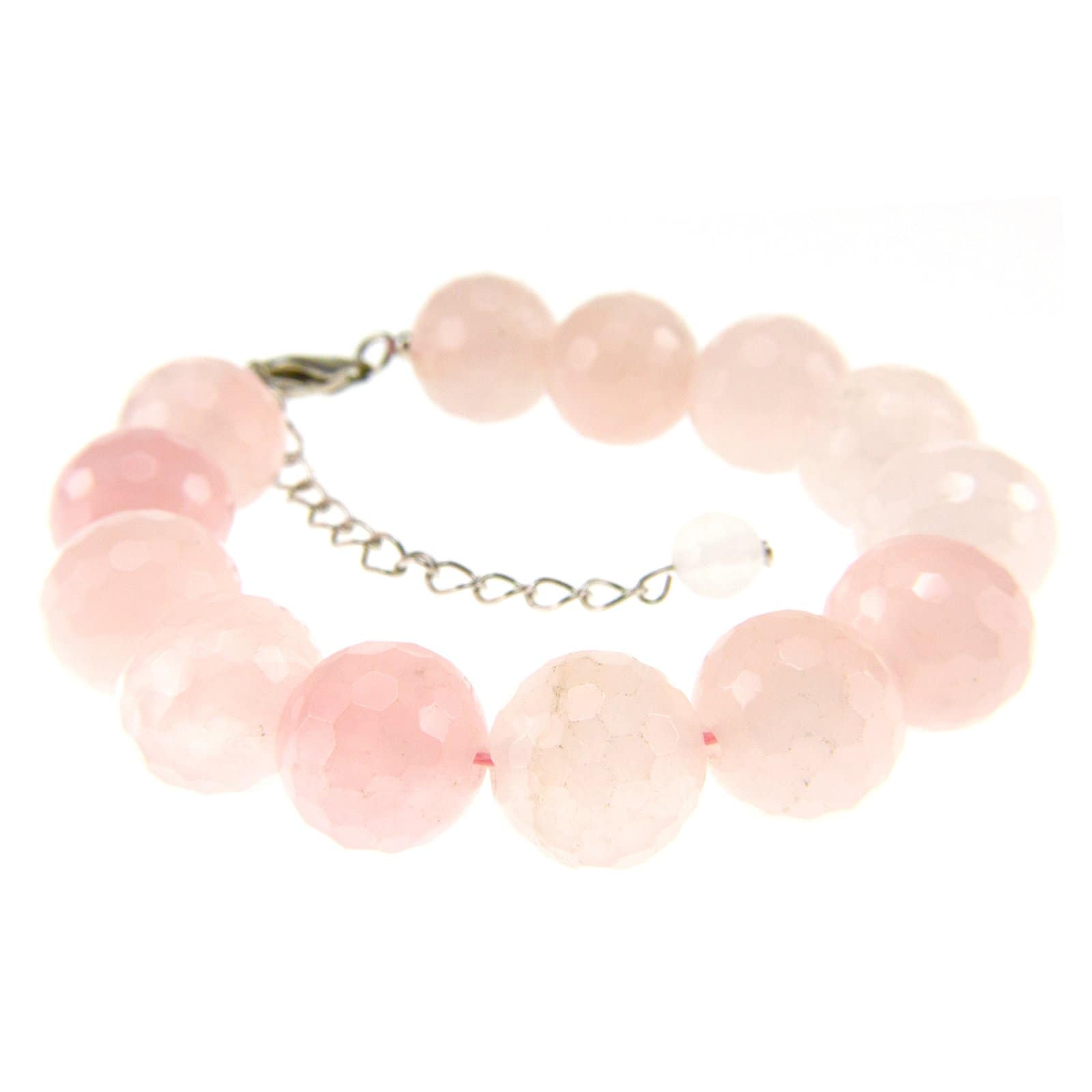Pearlz Ocean Rose Quartz Faceted Bracelet