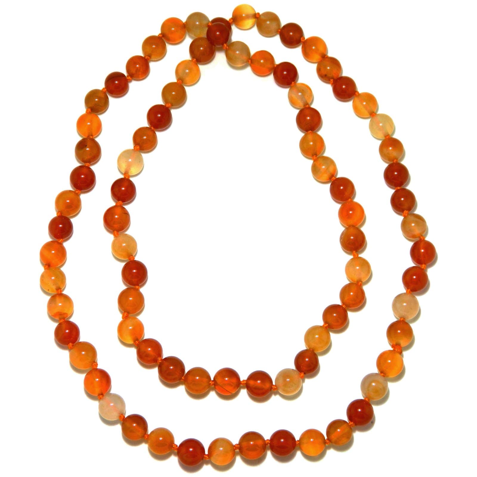 Pearlz Ocean Carnelian Knotted Endless Necklace