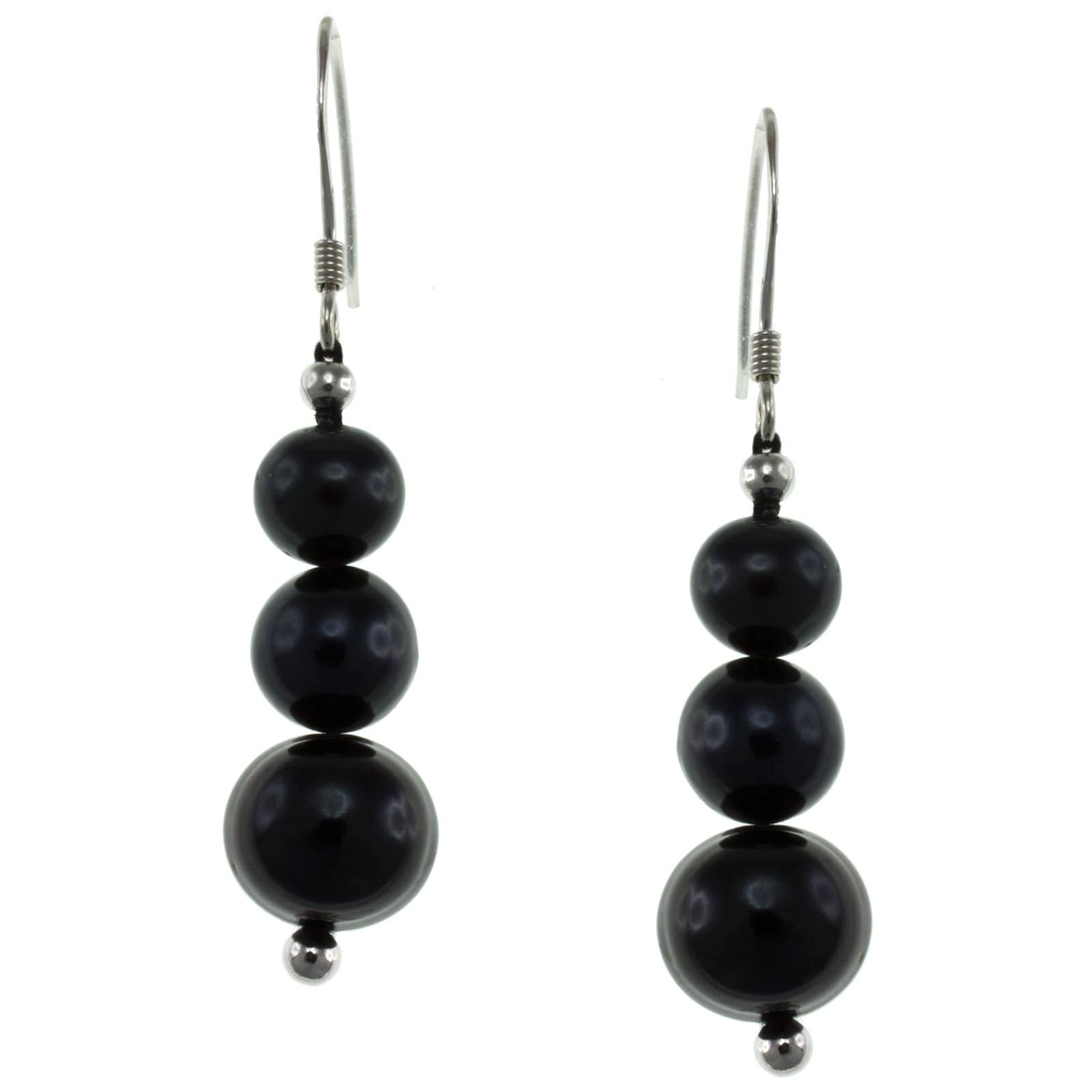 Pearlz Ocean Black Freshwater Pearl Journey EarRings