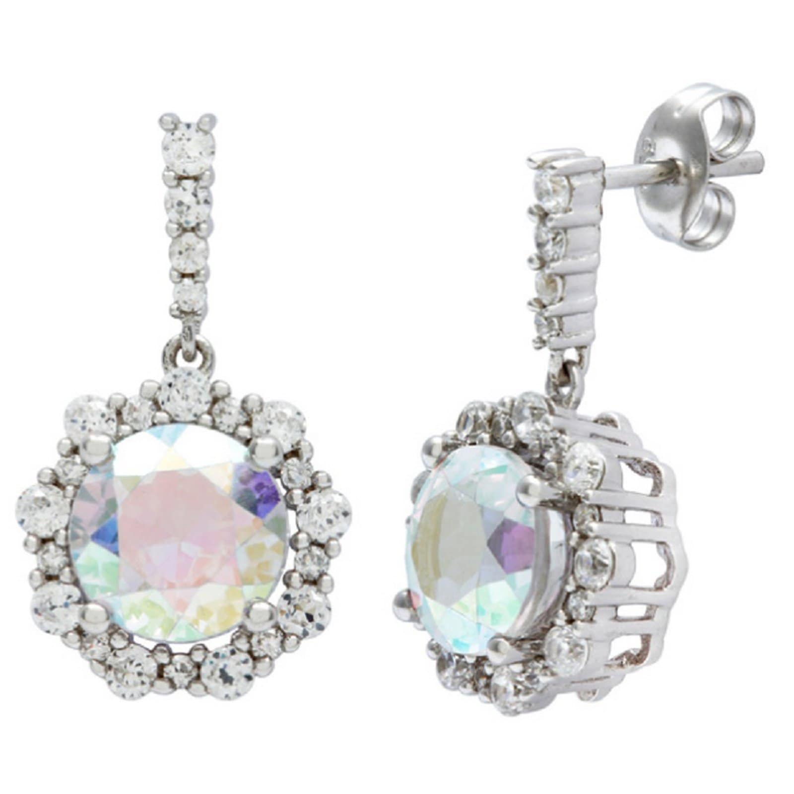 GGL Sterling Silver Mercury Mystic Topaz EarRings