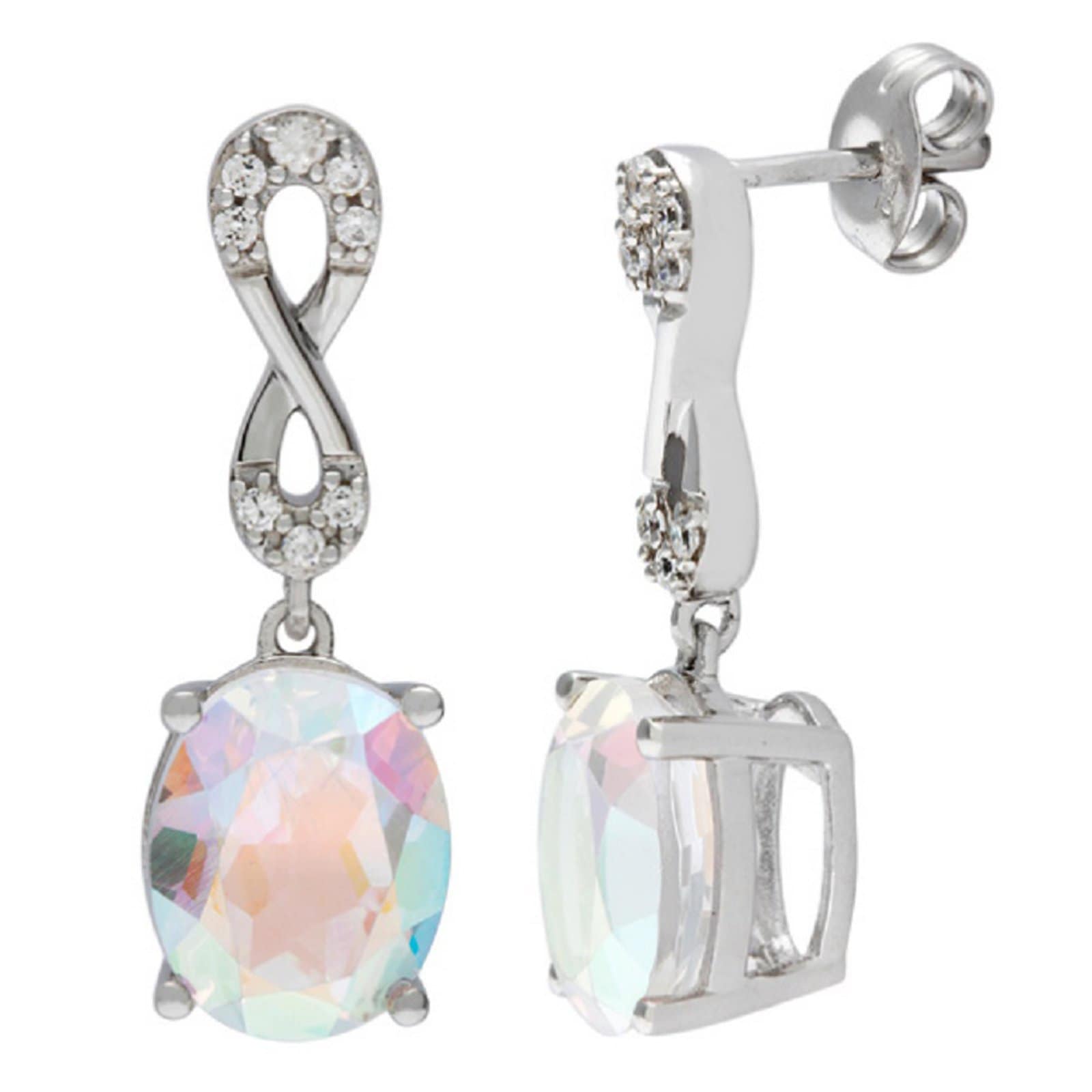 GGL Sterling Silver Mercury Mystic Topaz EarRings