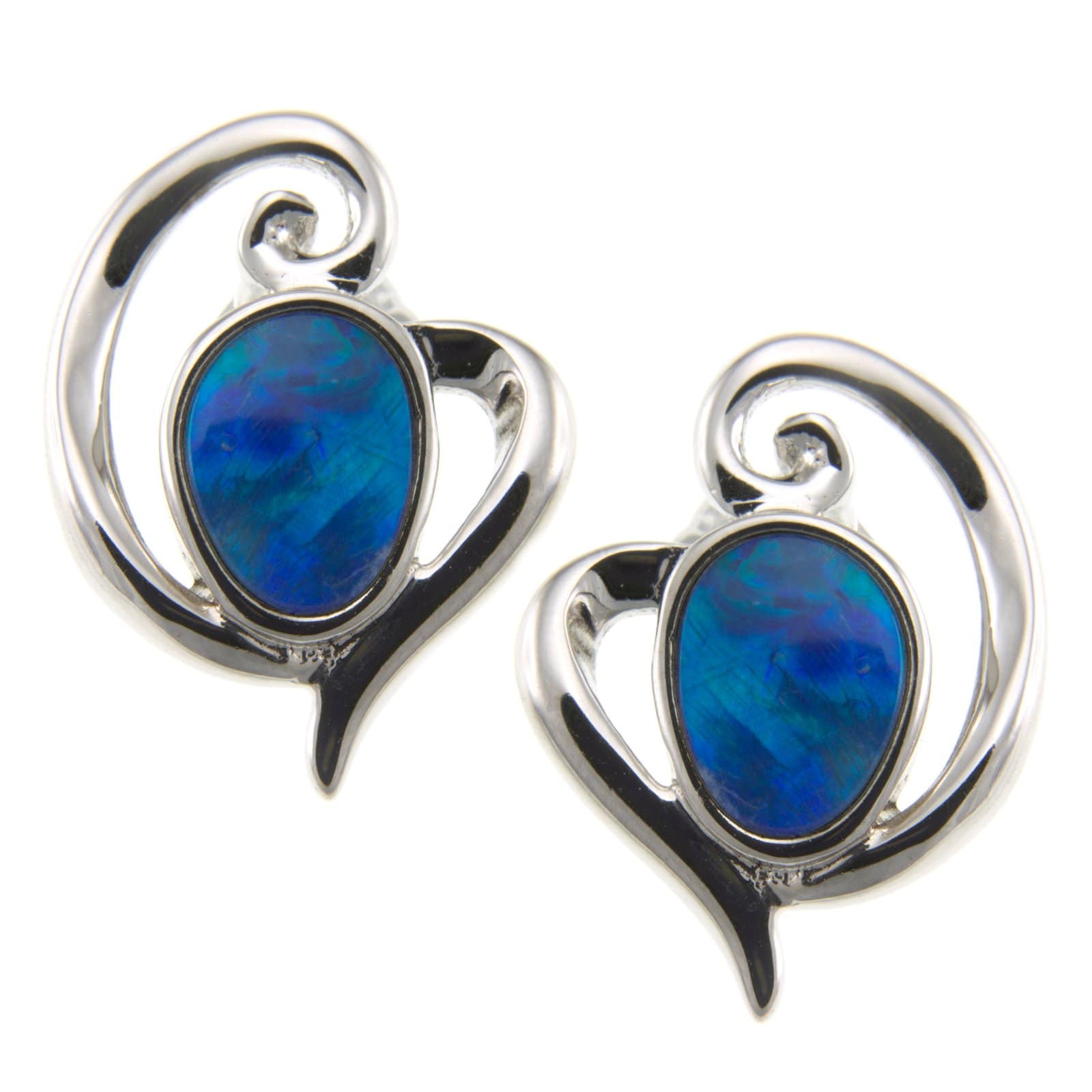 GGL Sterling Silver Boulder Opal EarRings