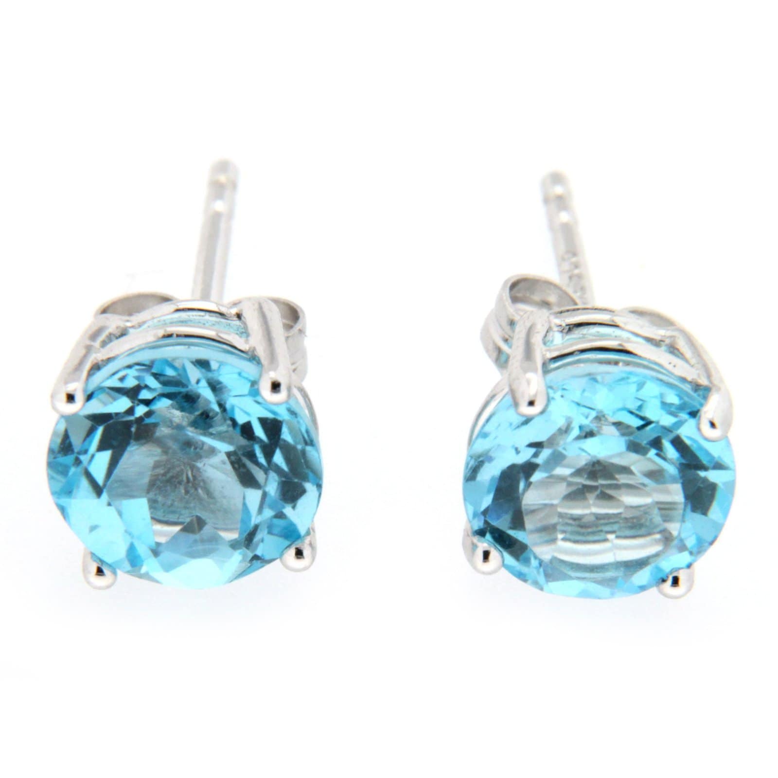 GGL Sterling Silver Swiss Blue Topaz Earrrings