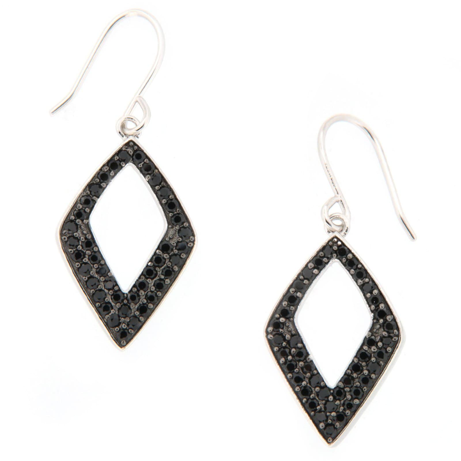 GGL Sterling Silver Black Spinel EarRings