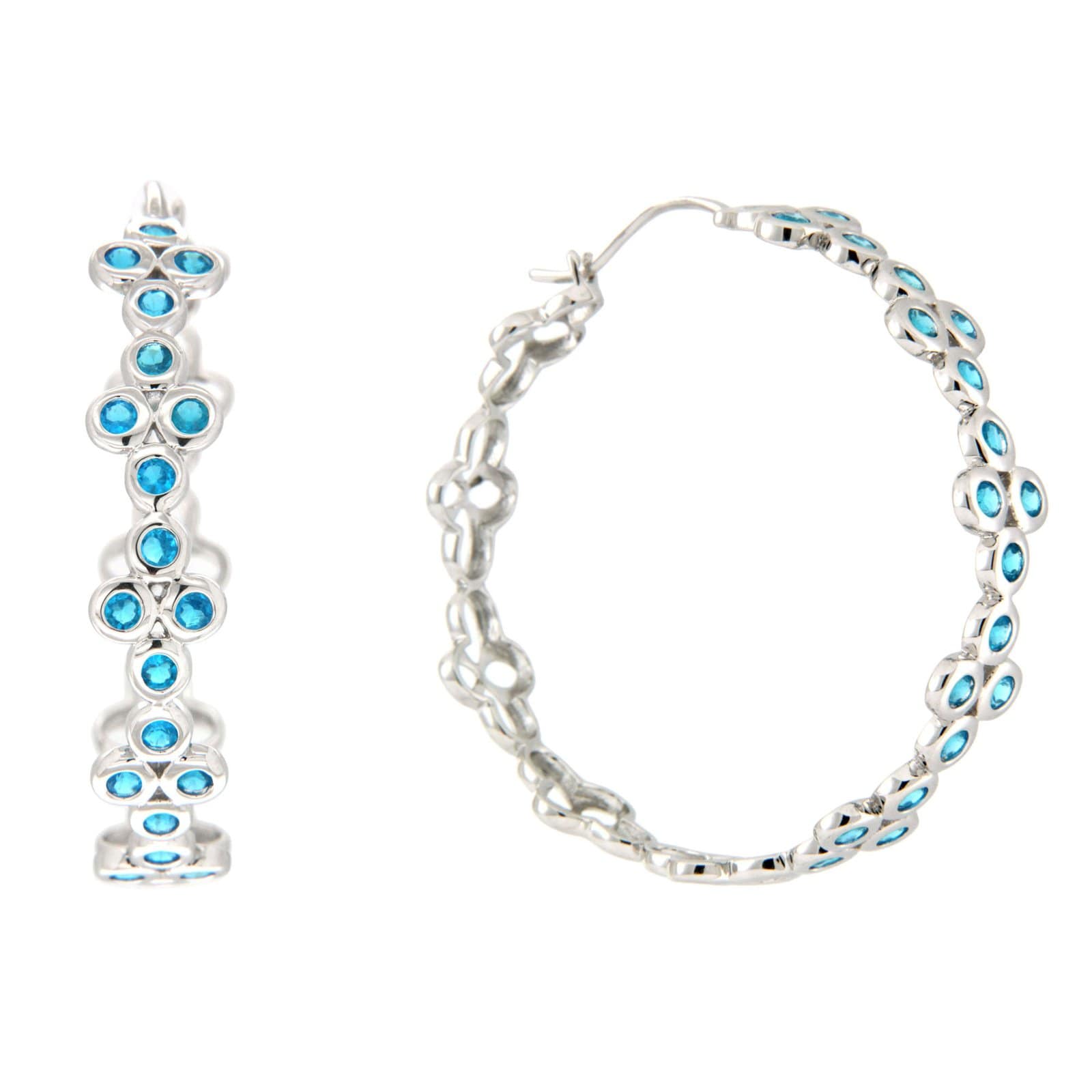 GGL Sterling Silver Neon Apatite Earrings