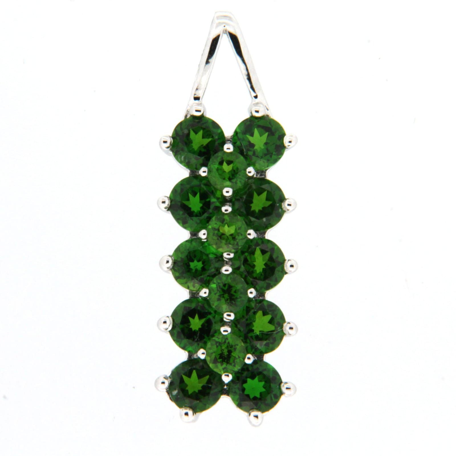 GGL Sterling Silver Chrome Diopside Pendant