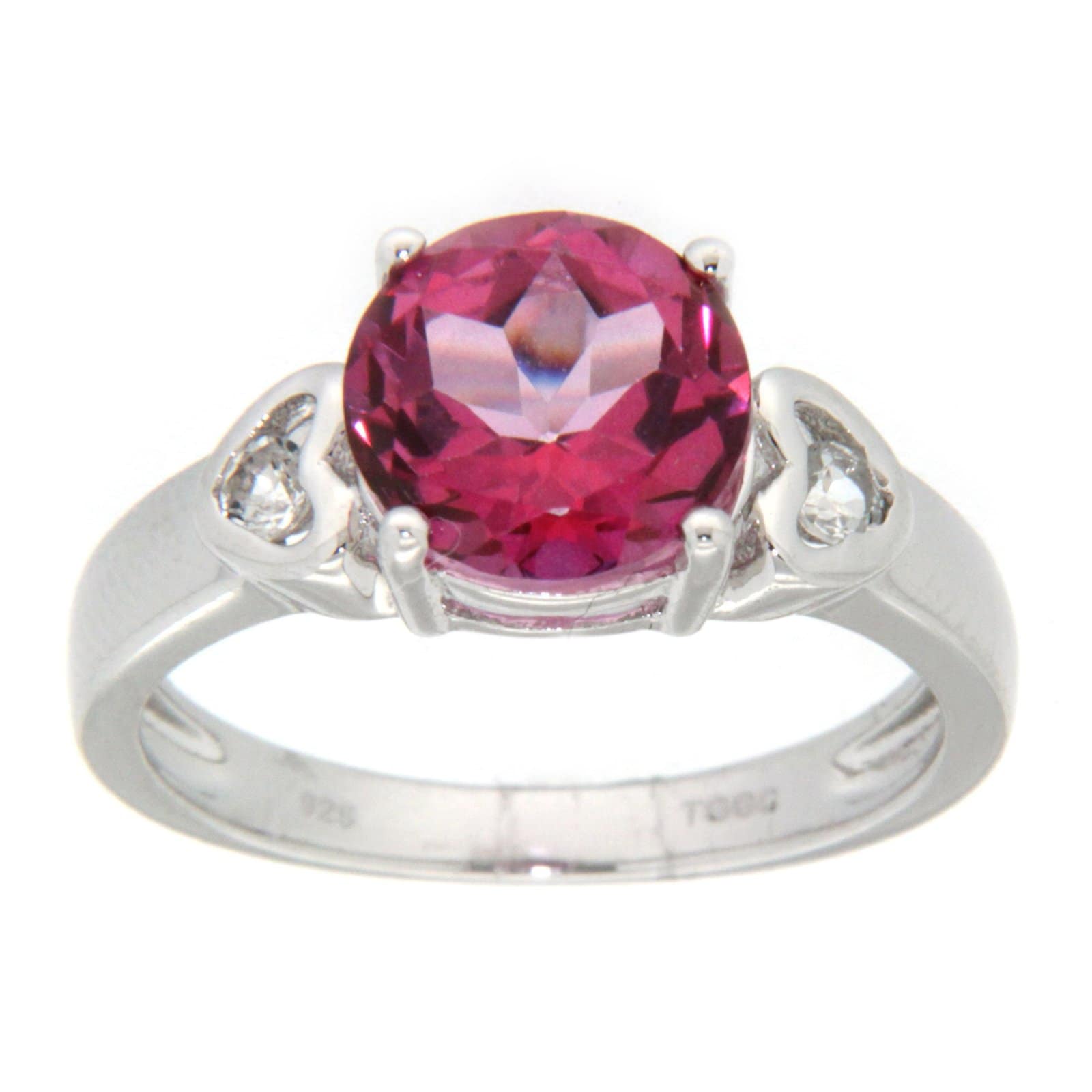 GGL Sterling Silver Pure Pink Topaz Ring