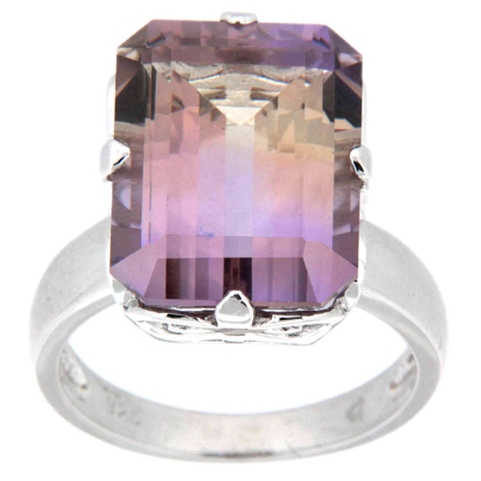 GGL Sterling Silver Bi-color Ametrine Ring
