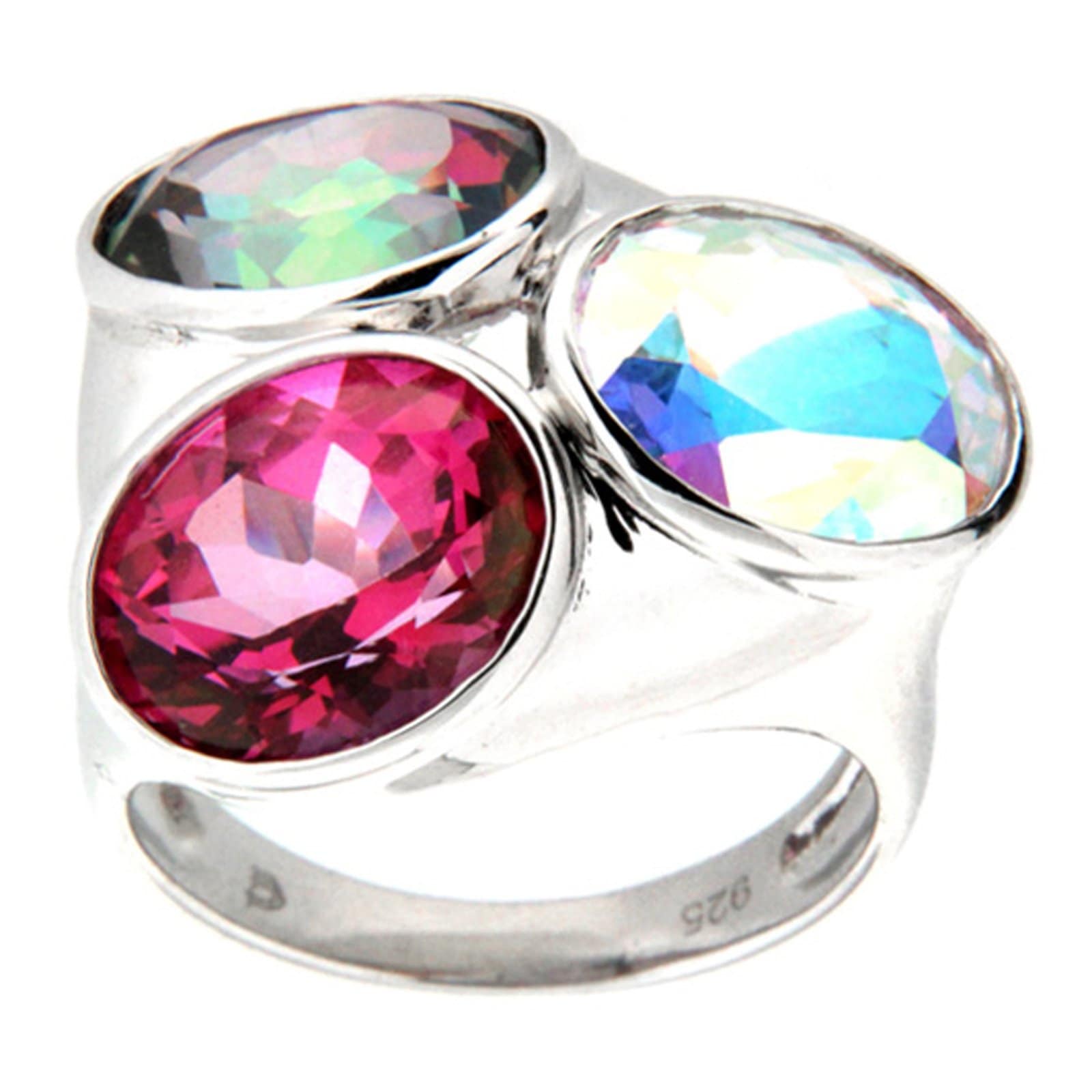 GGL Sterling Silver Multi-color Topaz Ring 1 GGL Sterling Silver Multi-color Topaz Ring