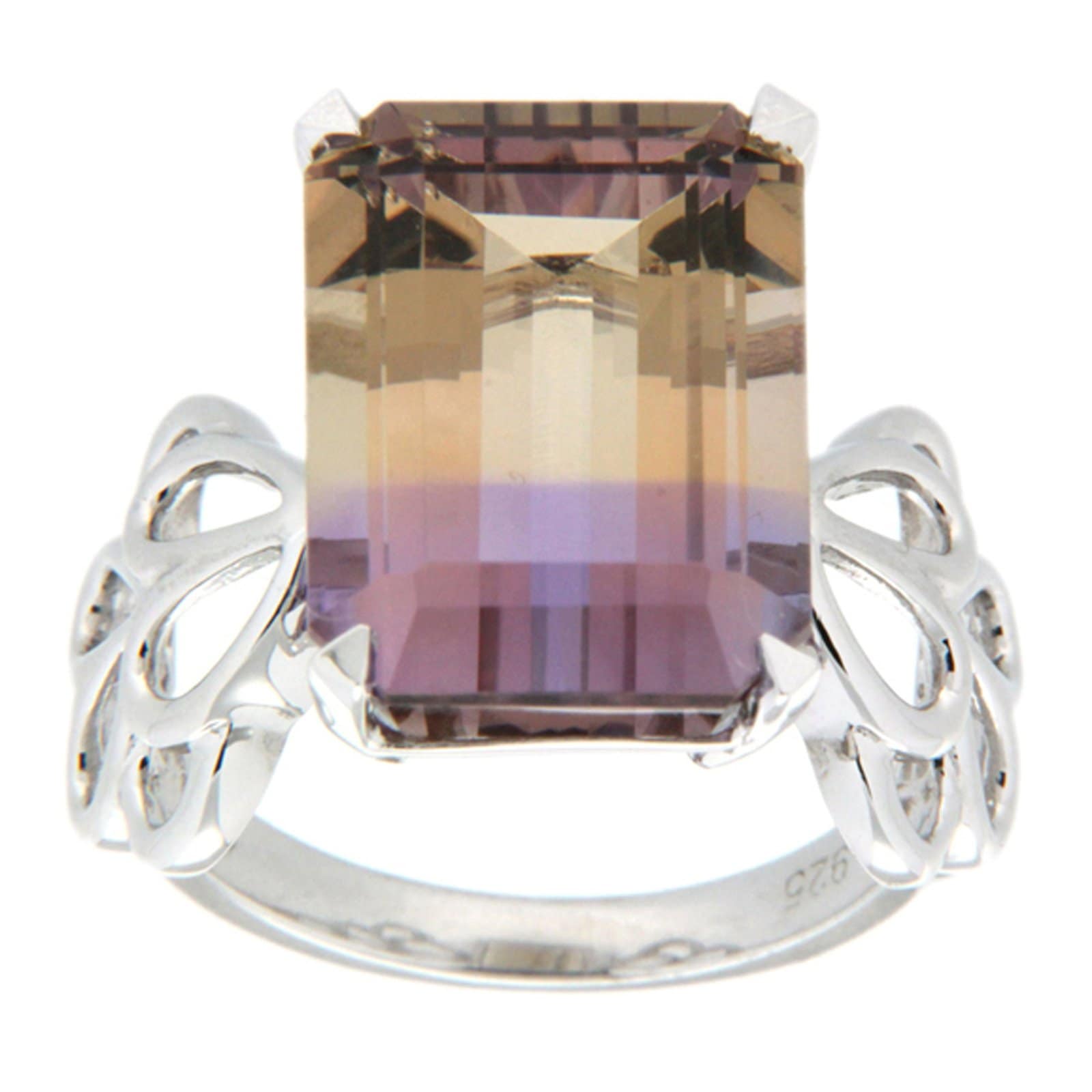GGL Sterling Silver Bi-color Ametrine Ring