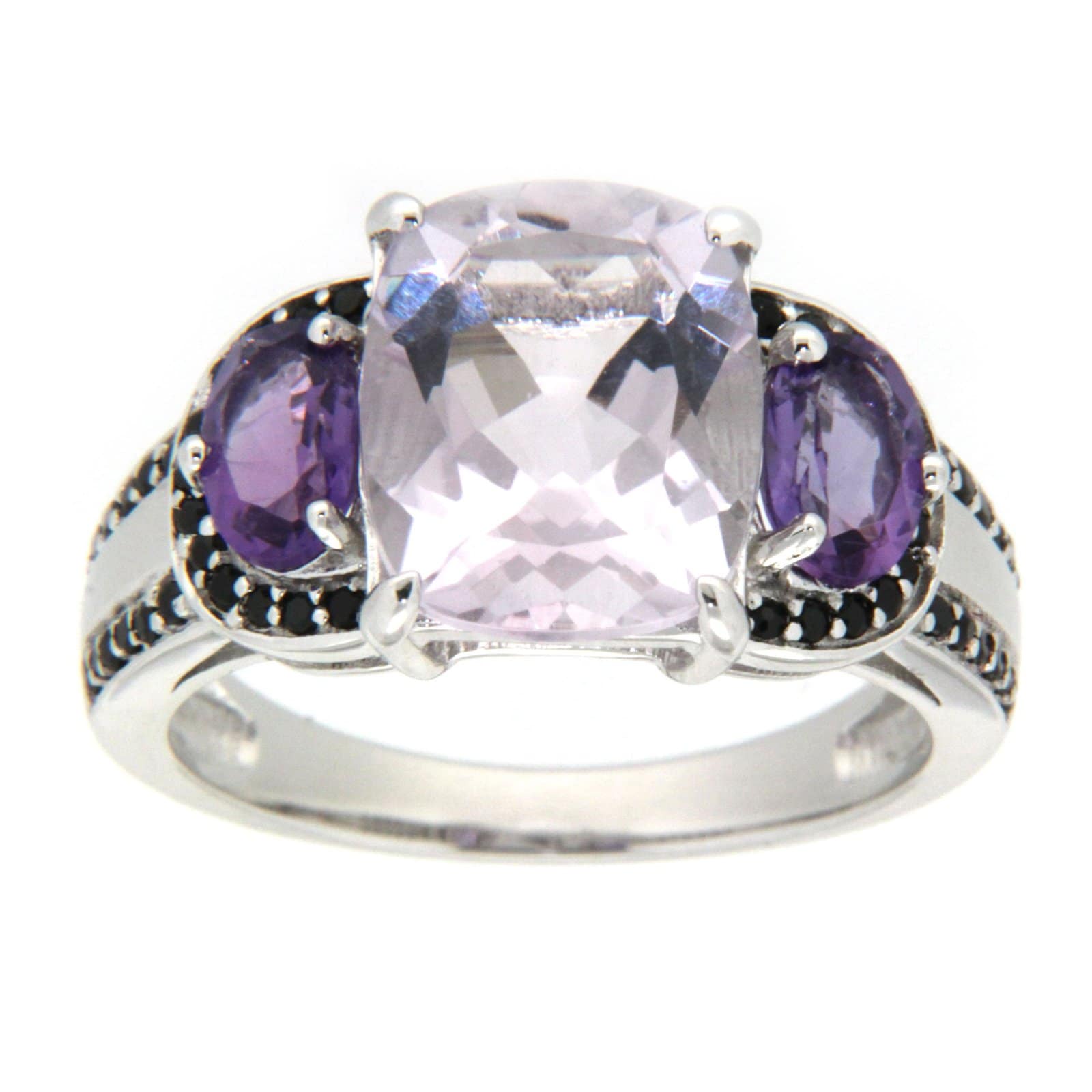 GGL Sterling Silver Pink Amethyst Ring