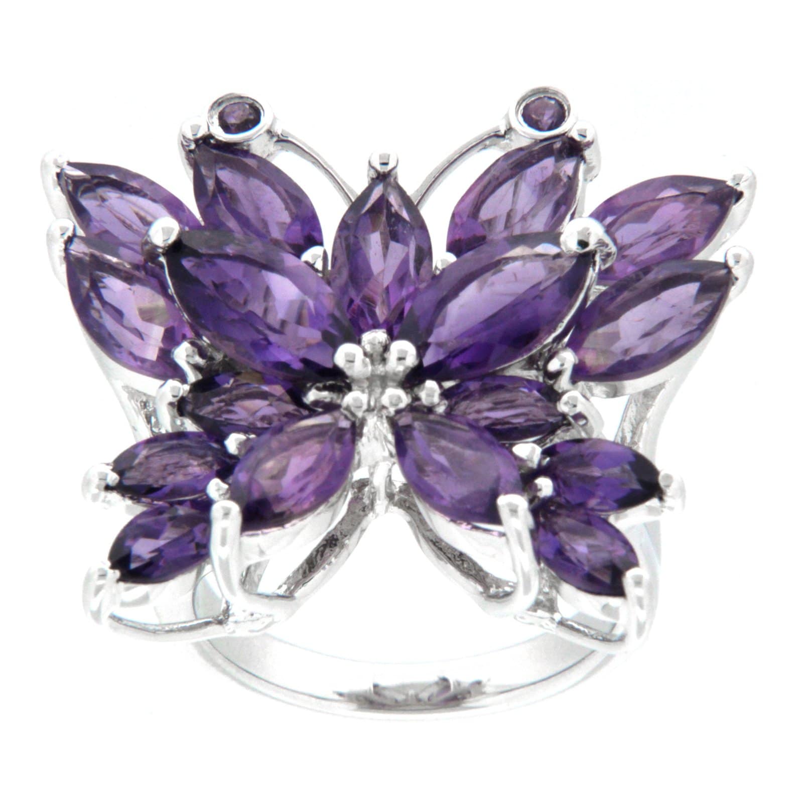 GGL Sterling Silver Amethyst Ring