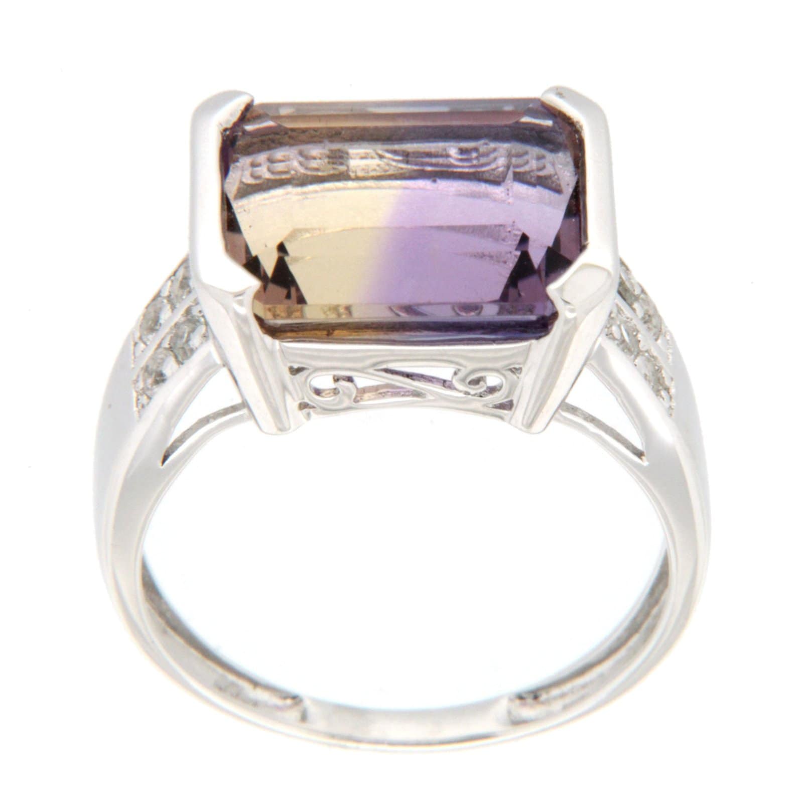 GGL Sterling Silver Bi-color Ametrine Ring