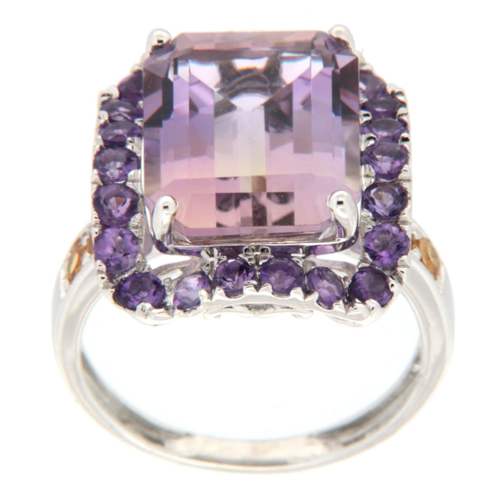 GGL Sterling Silver Bi-color Ametrine Ring