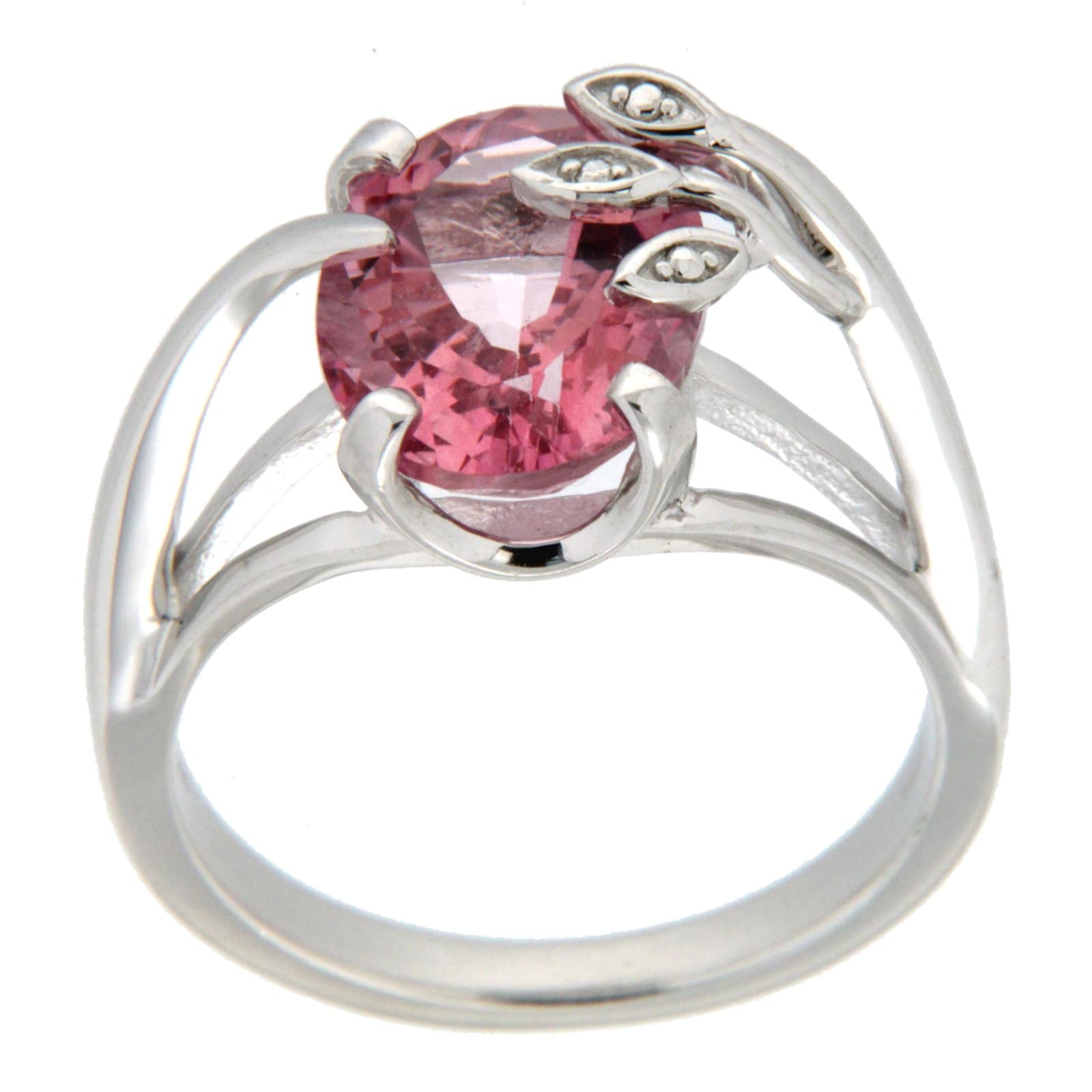 GGL Sterling Silver Morganite Topaz Ring