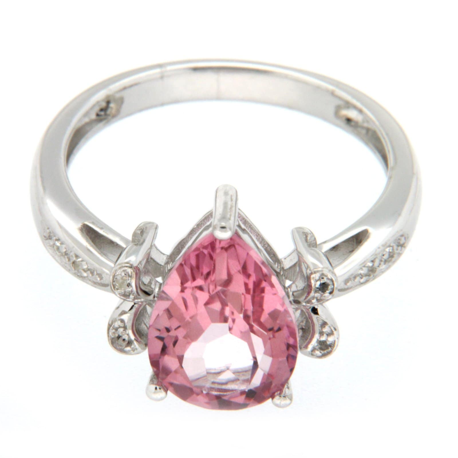 GGL Sterling Silver Morganite Topaz Ring