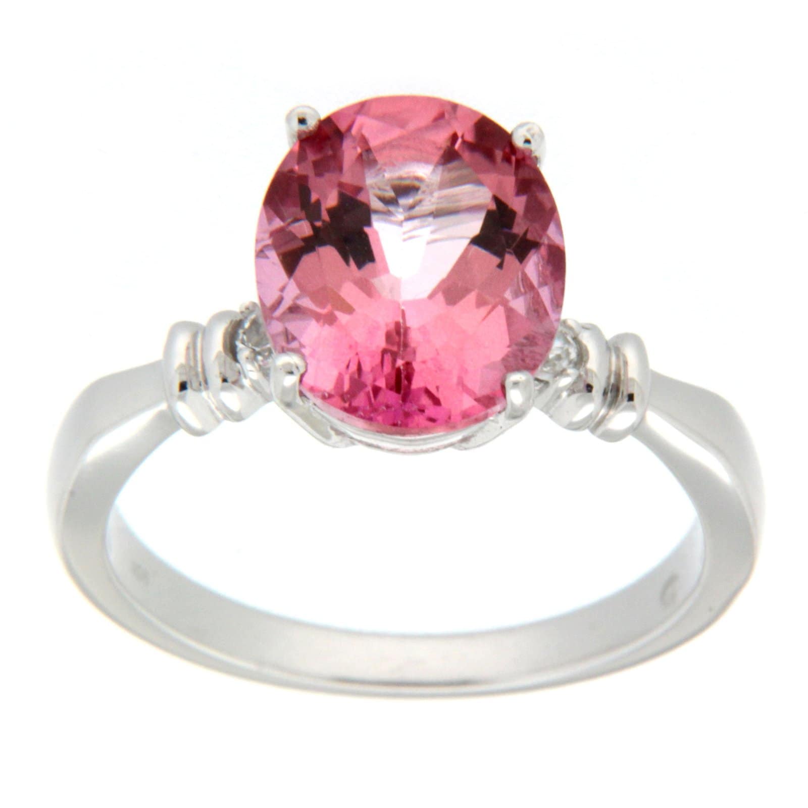 GGL Sterling Silver Morganite Topaz Ring