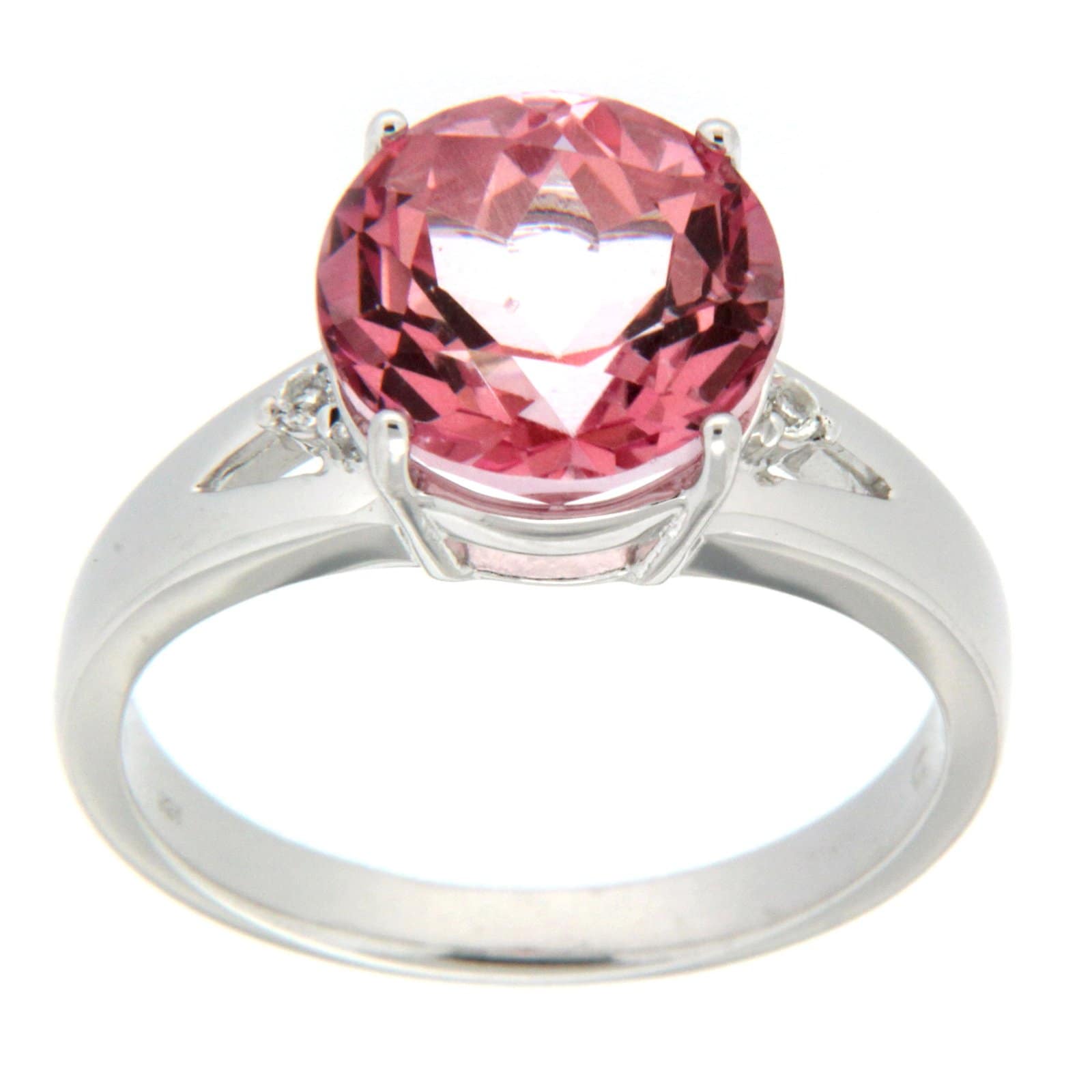 GGL Sterling Silver Morganite Topaz Ring