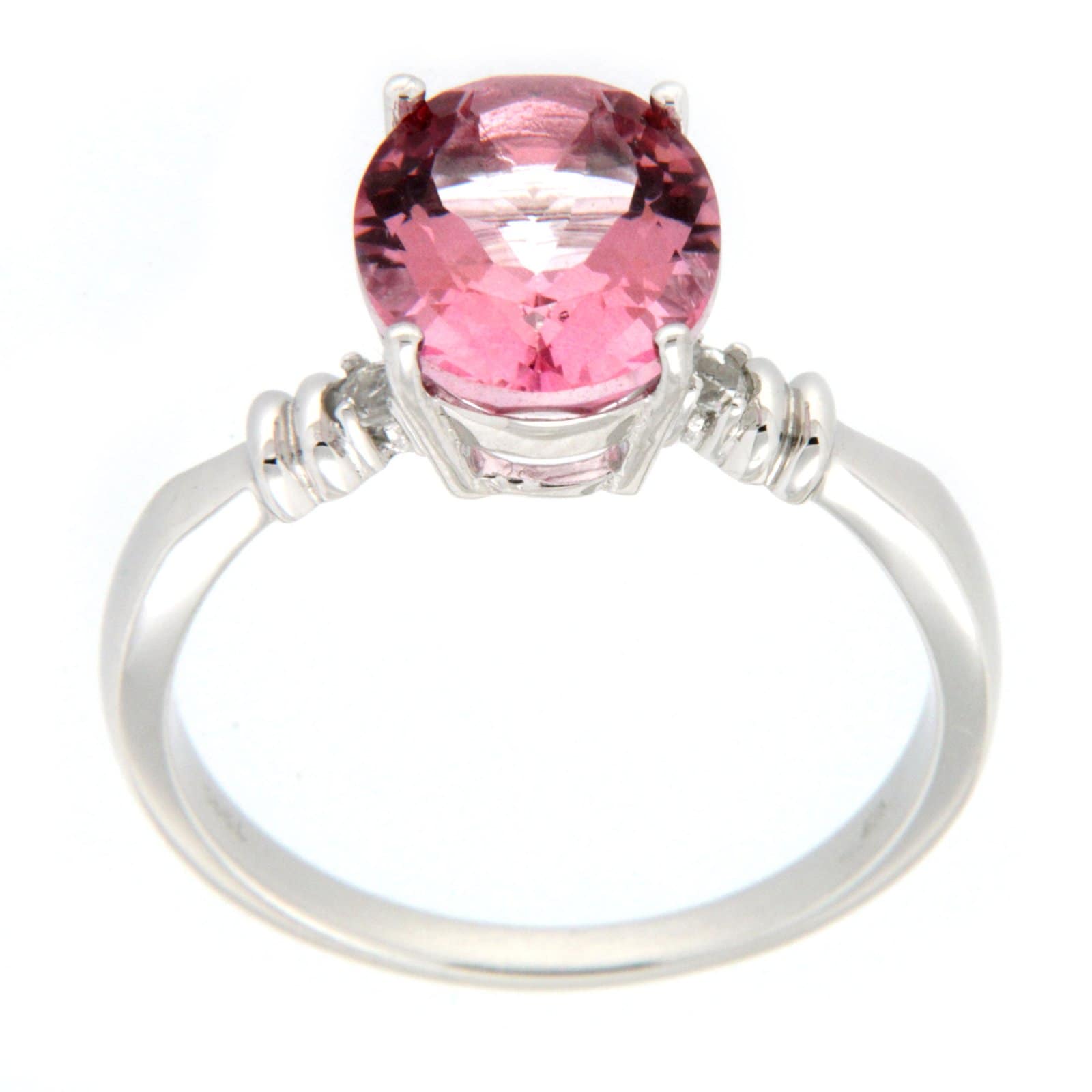GGL Sterling Silver Morganite Topaz Ring
