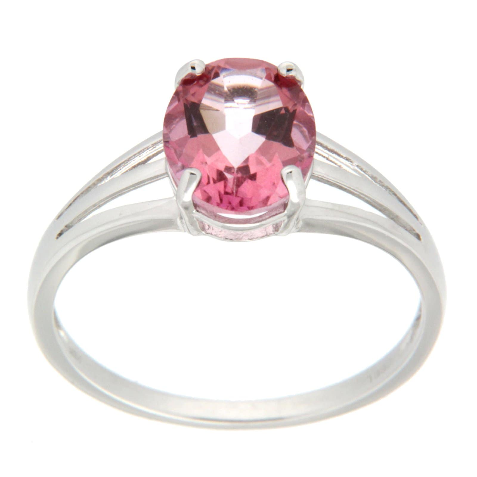 GGL Sterling Silver Morganite Topaz Ring