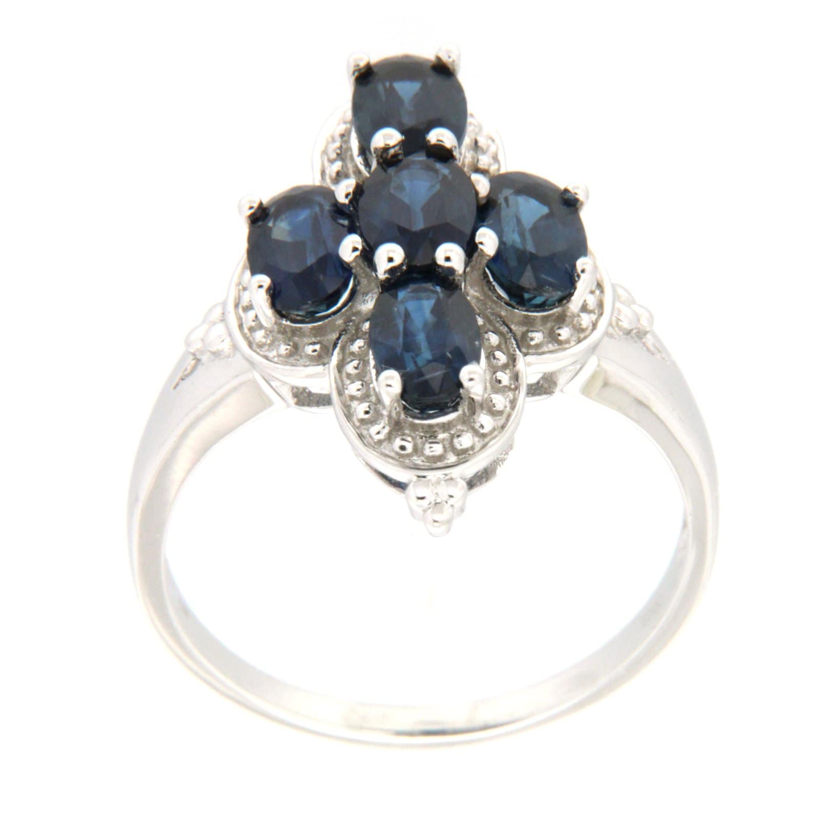 GGL Sterling Silver Blue Kyanite Ring