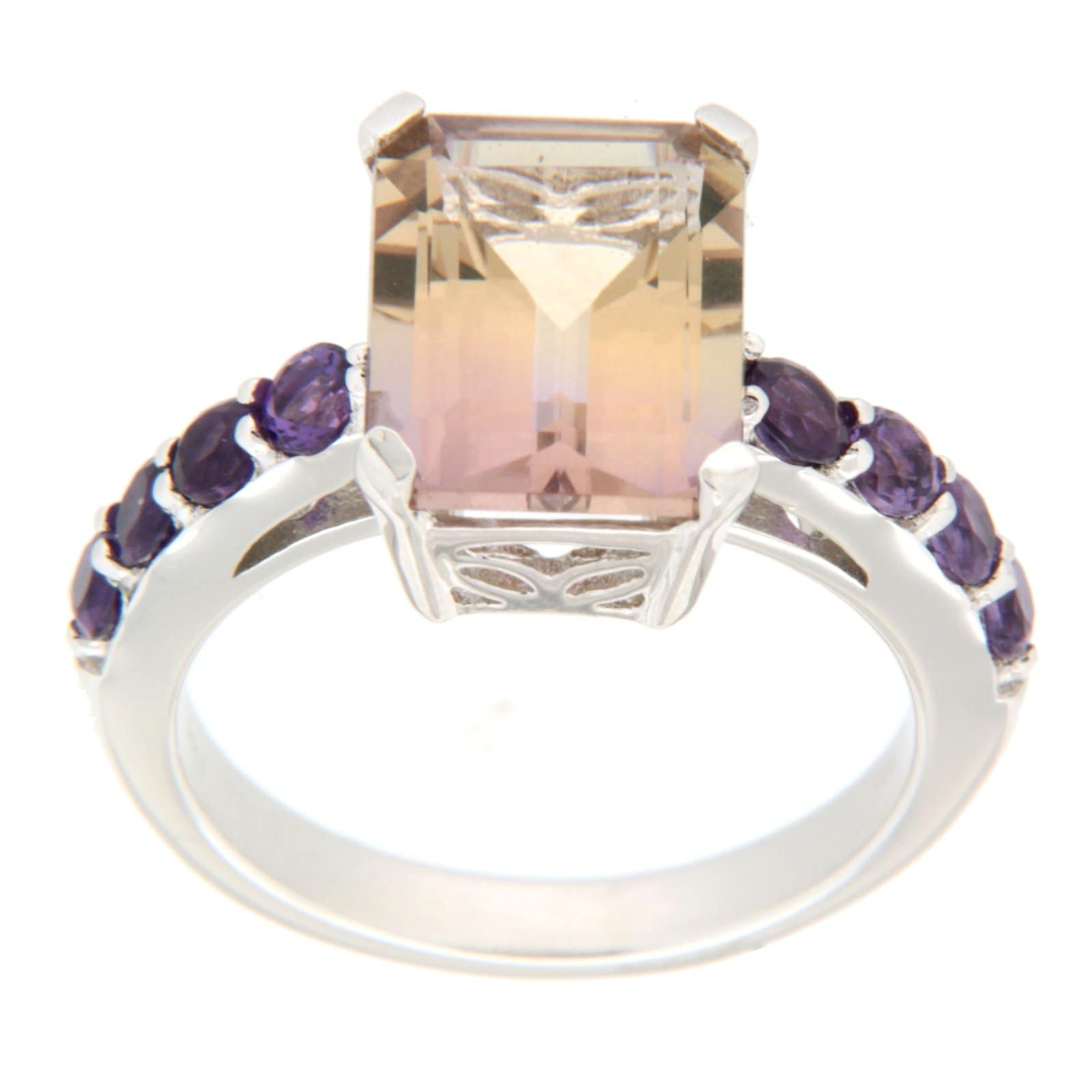 GGL Sterling Silver Bi-color Ametrine Ring