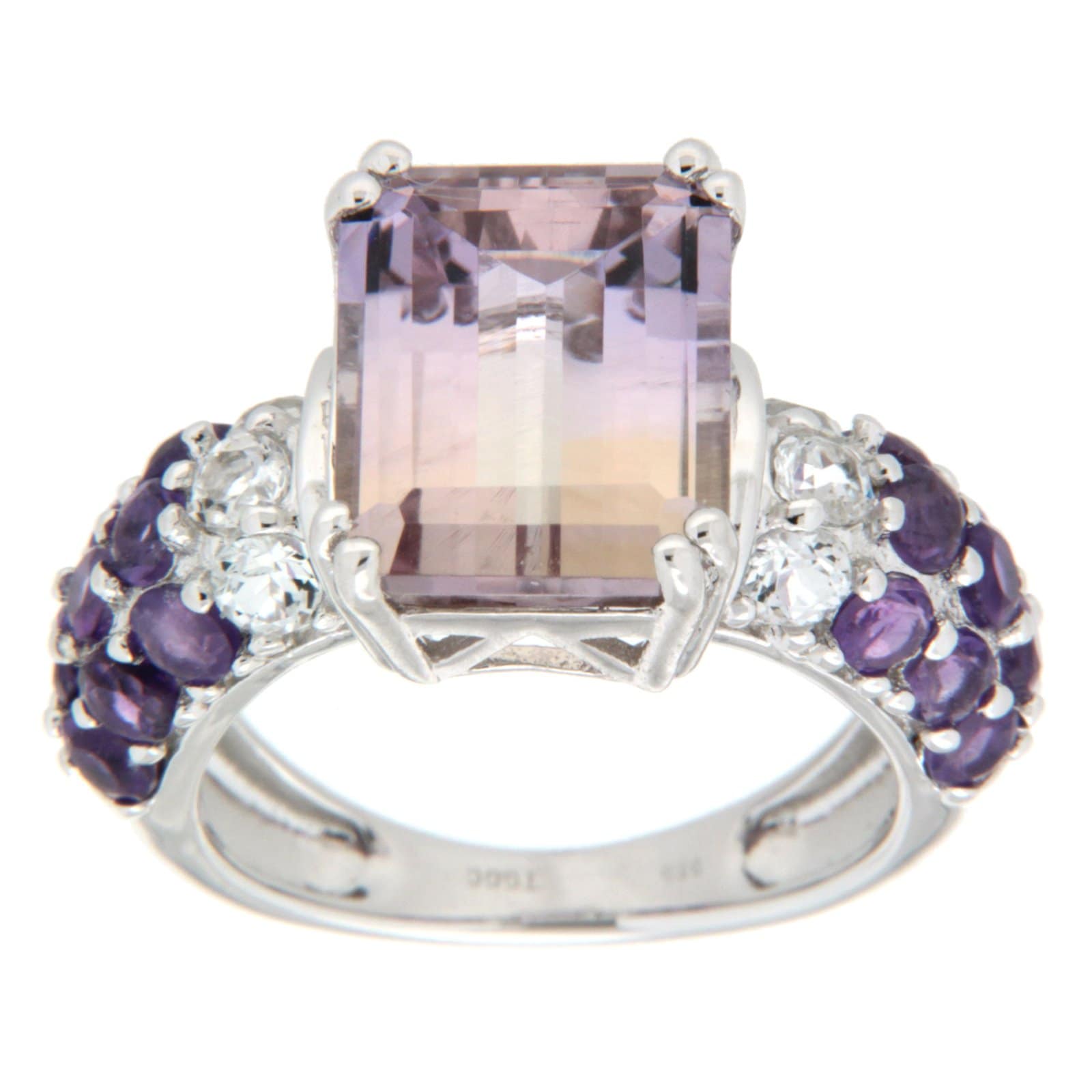 GGL Sterling Silver Bi-color Ametrine Ring