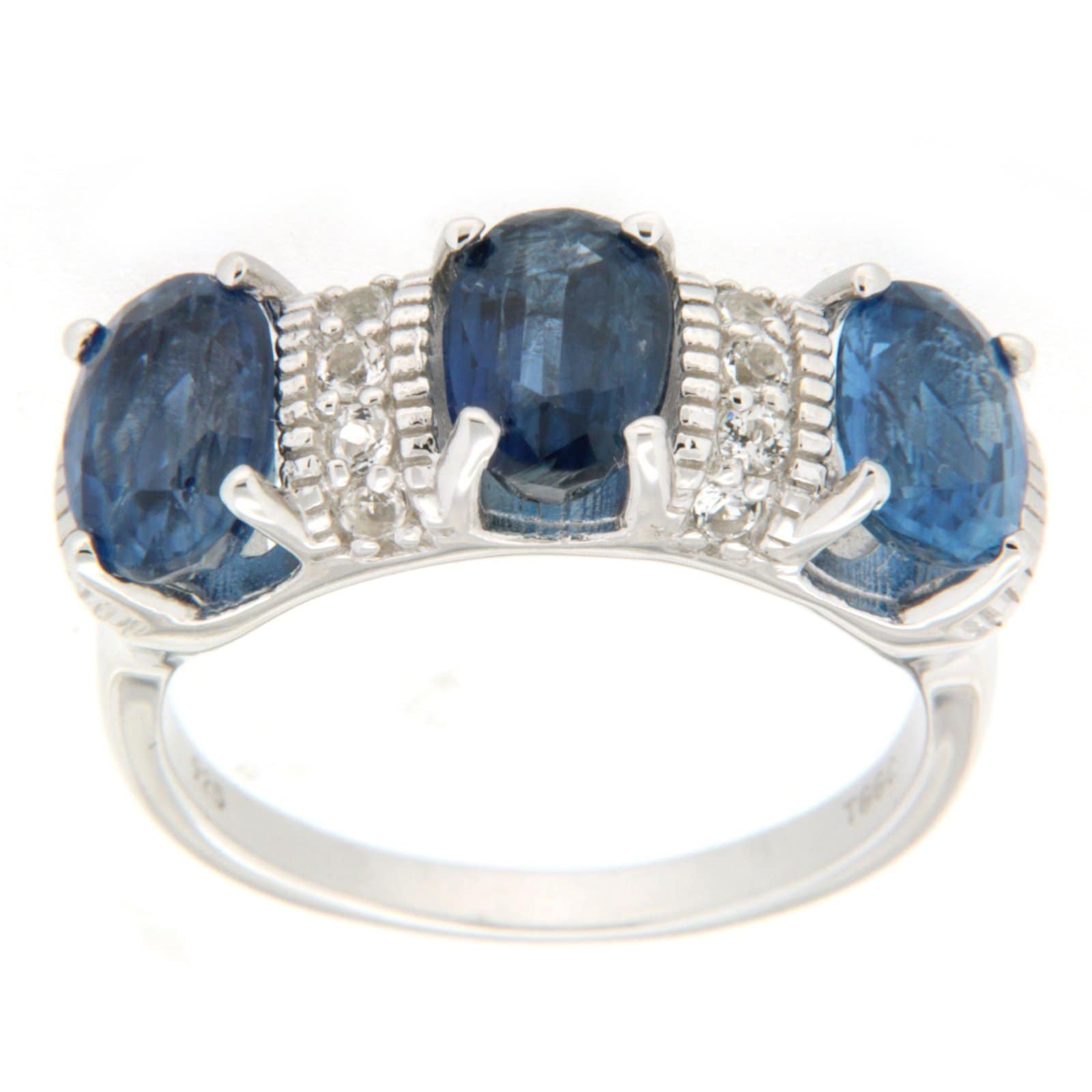 GGL Sterling Silver Blue Kyanite Ring
