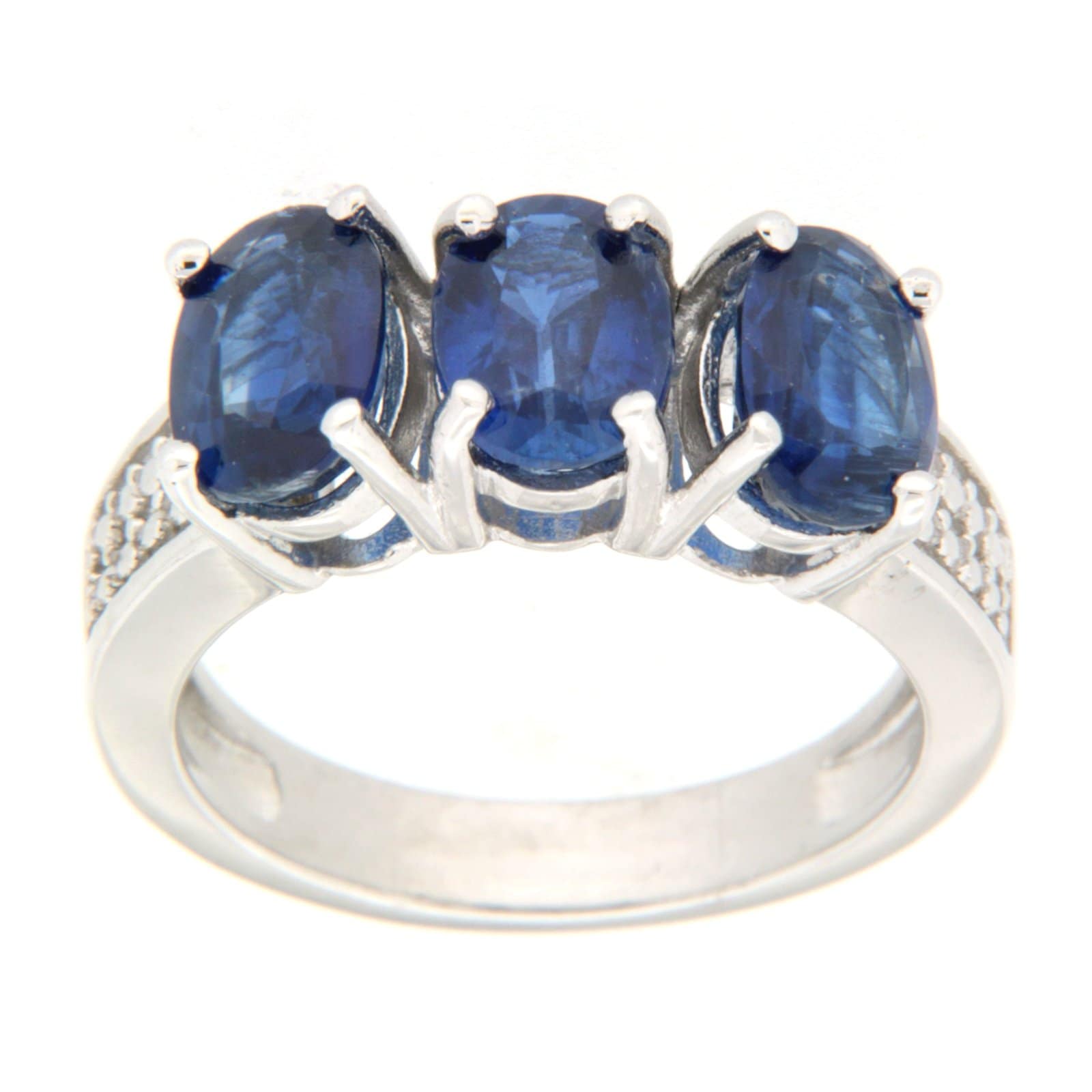 GGL Sterling Silver Blue Kyanite Ring