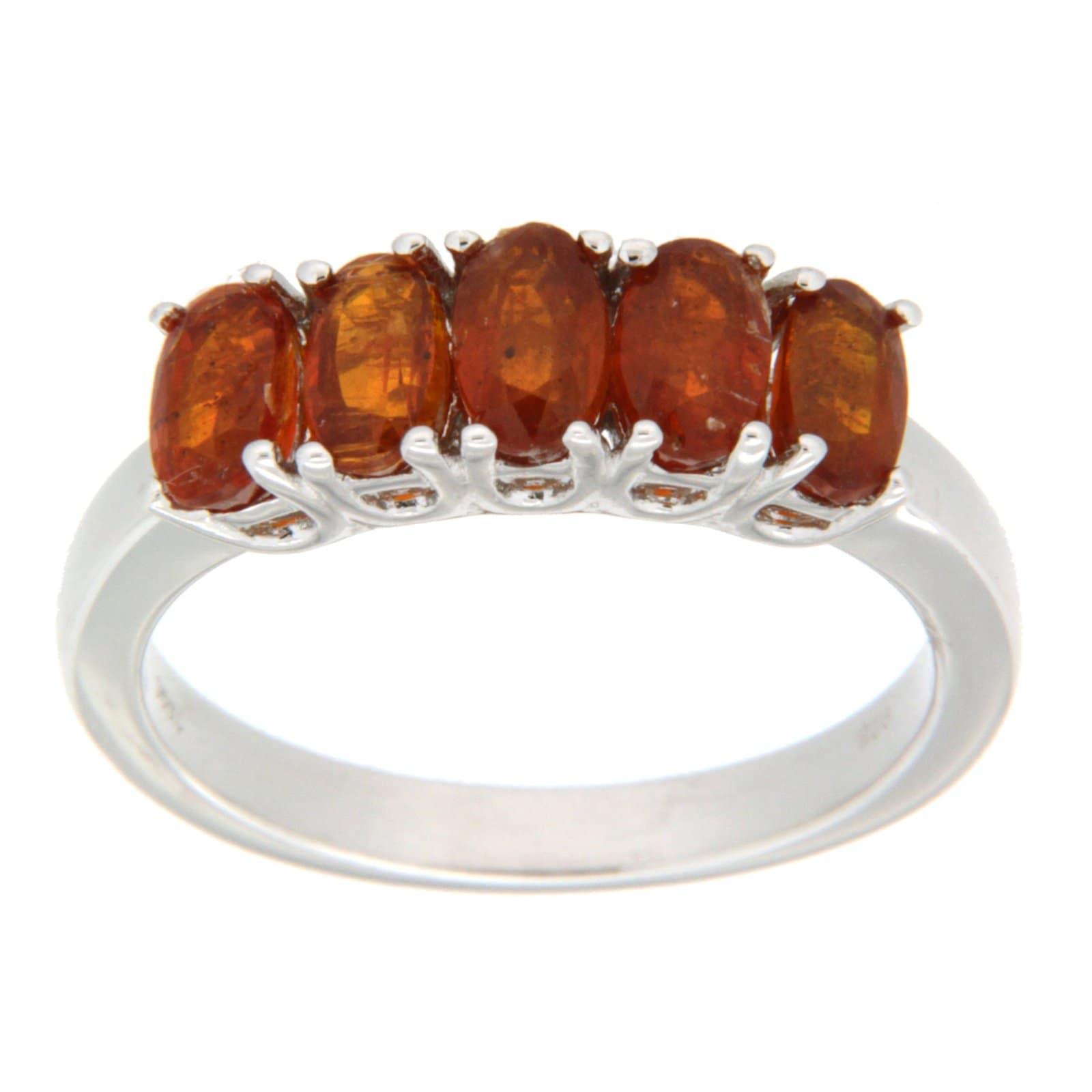 GGL Sterling Silver Orange Kyanite Ring