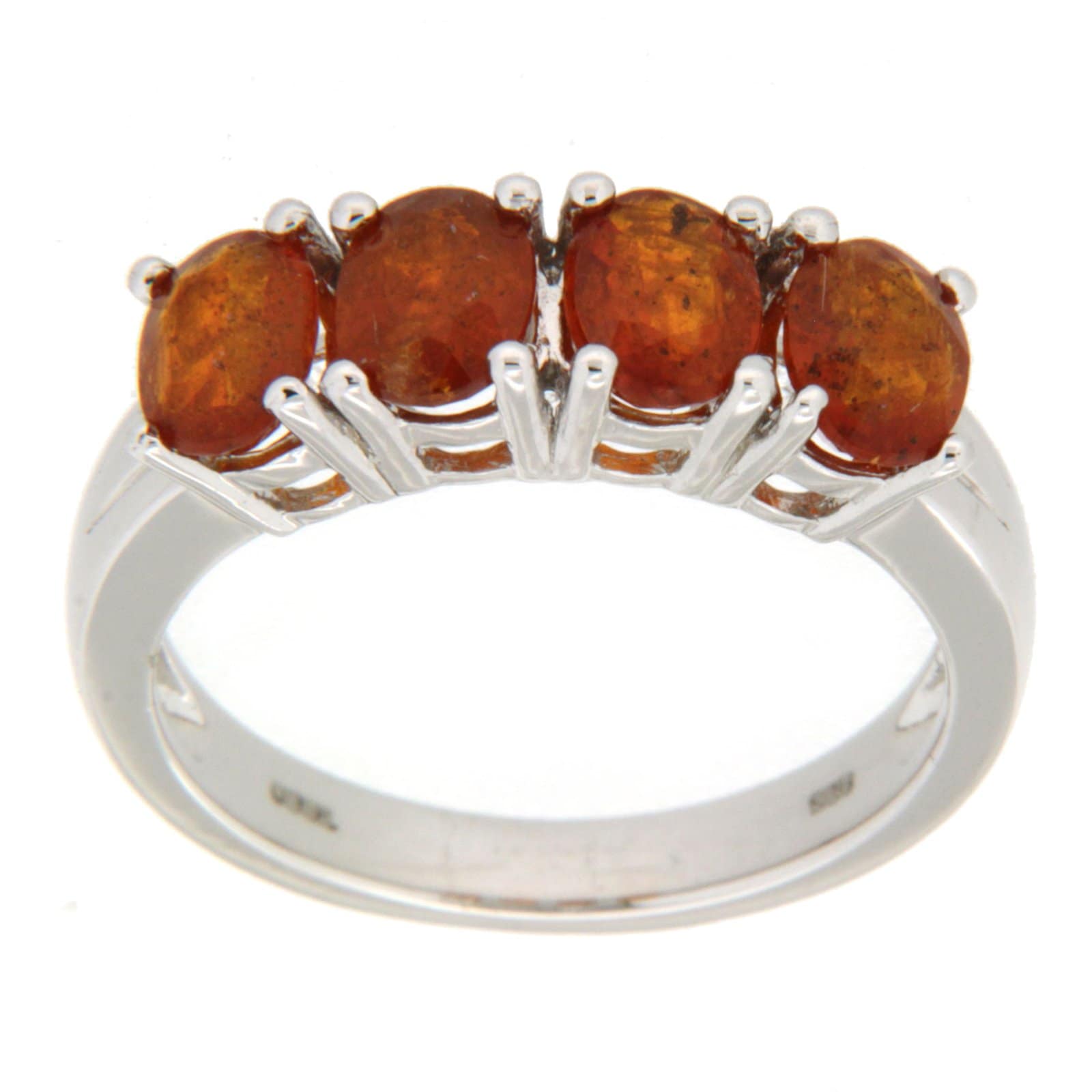 GGL Sterling Silver Orange Kyanite Ring
