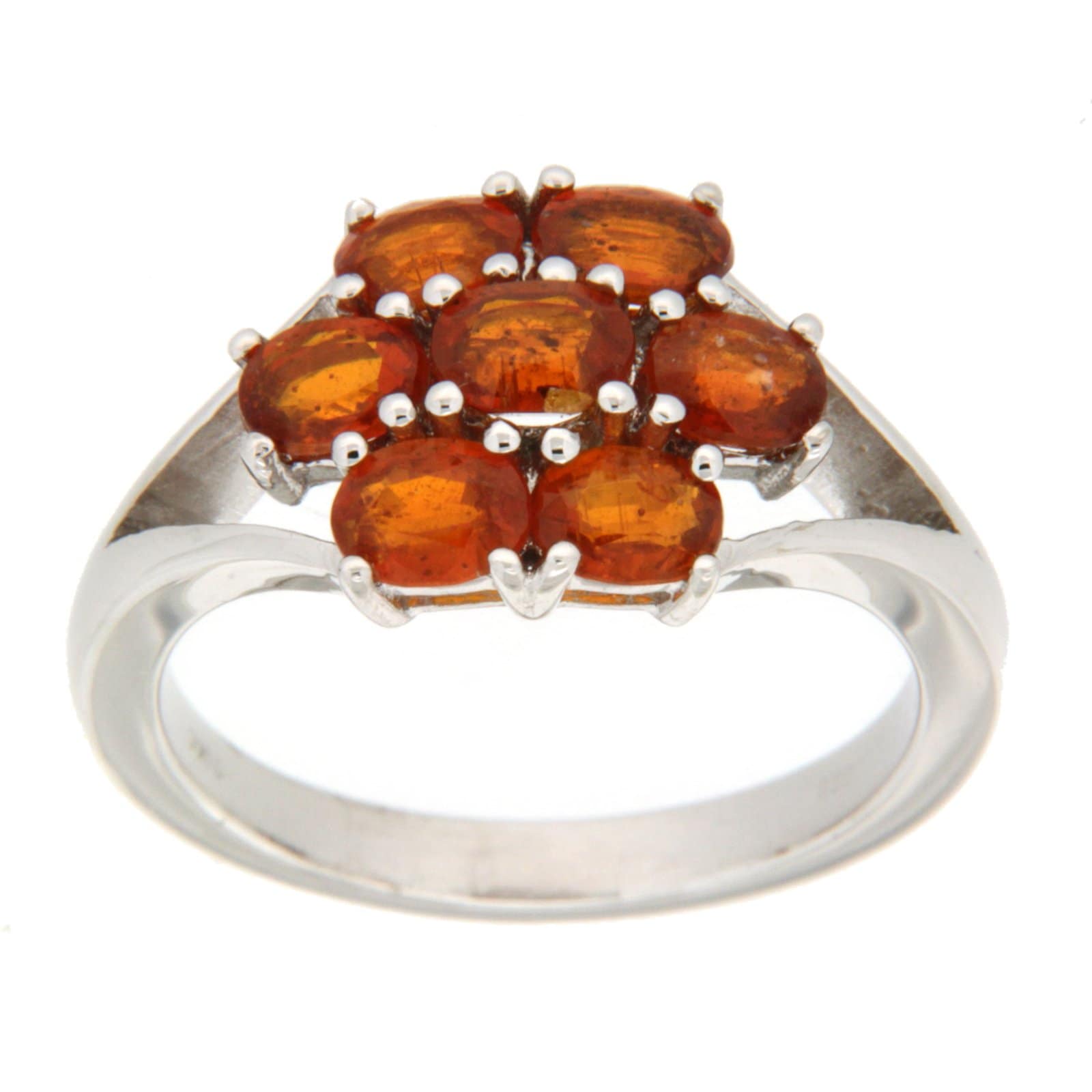 GGL Sterling Silver Orange Kyanite Ring